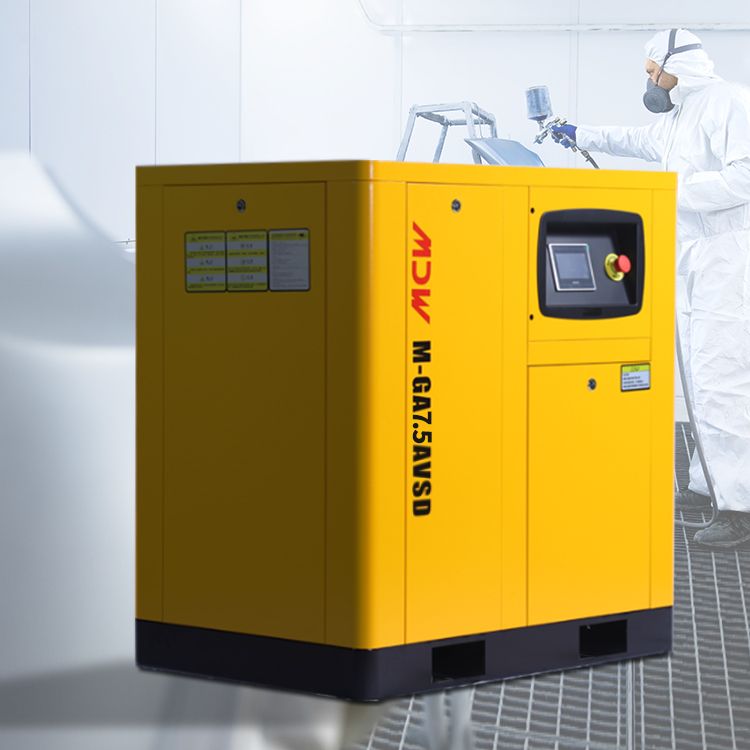 7.5kW 10HP Inverter Electric Torny Compressor de aire sin aceite con planta de fabricación de automóviles de configuración estacionaria NUEVA CONDICIÓN