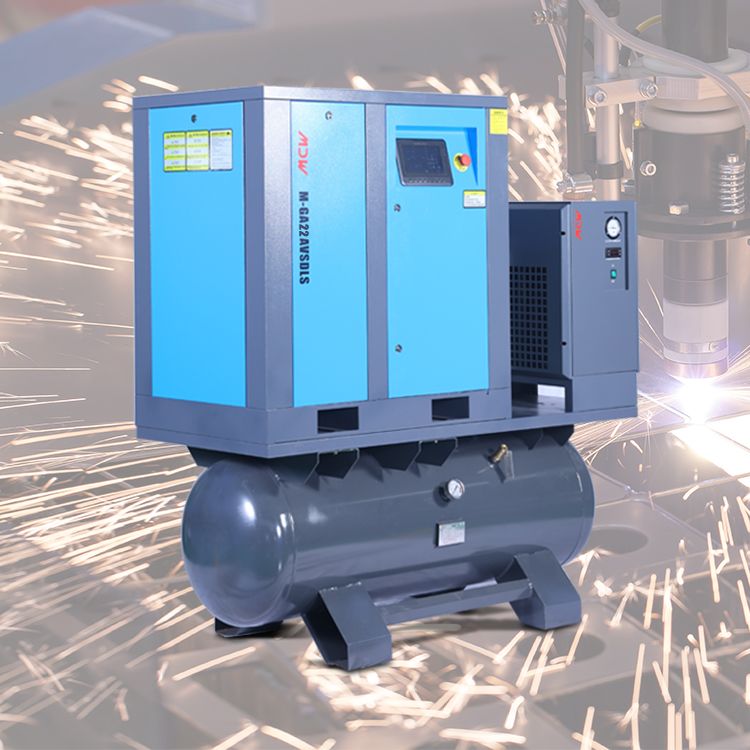 Alto rendimiento 22kw 30HP Todo en un tornillo láser compresoras de tornillo eléctrico de alta presión de aire de aire para cortar láser