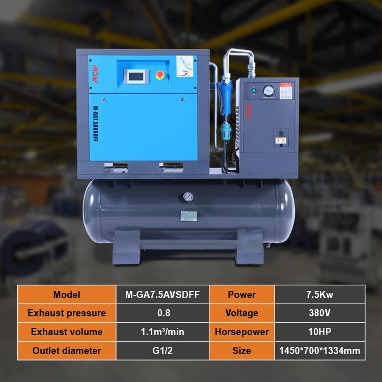Compresor de aire magnético permanente VSD todo en uno MDW-7.5KW para impresión
