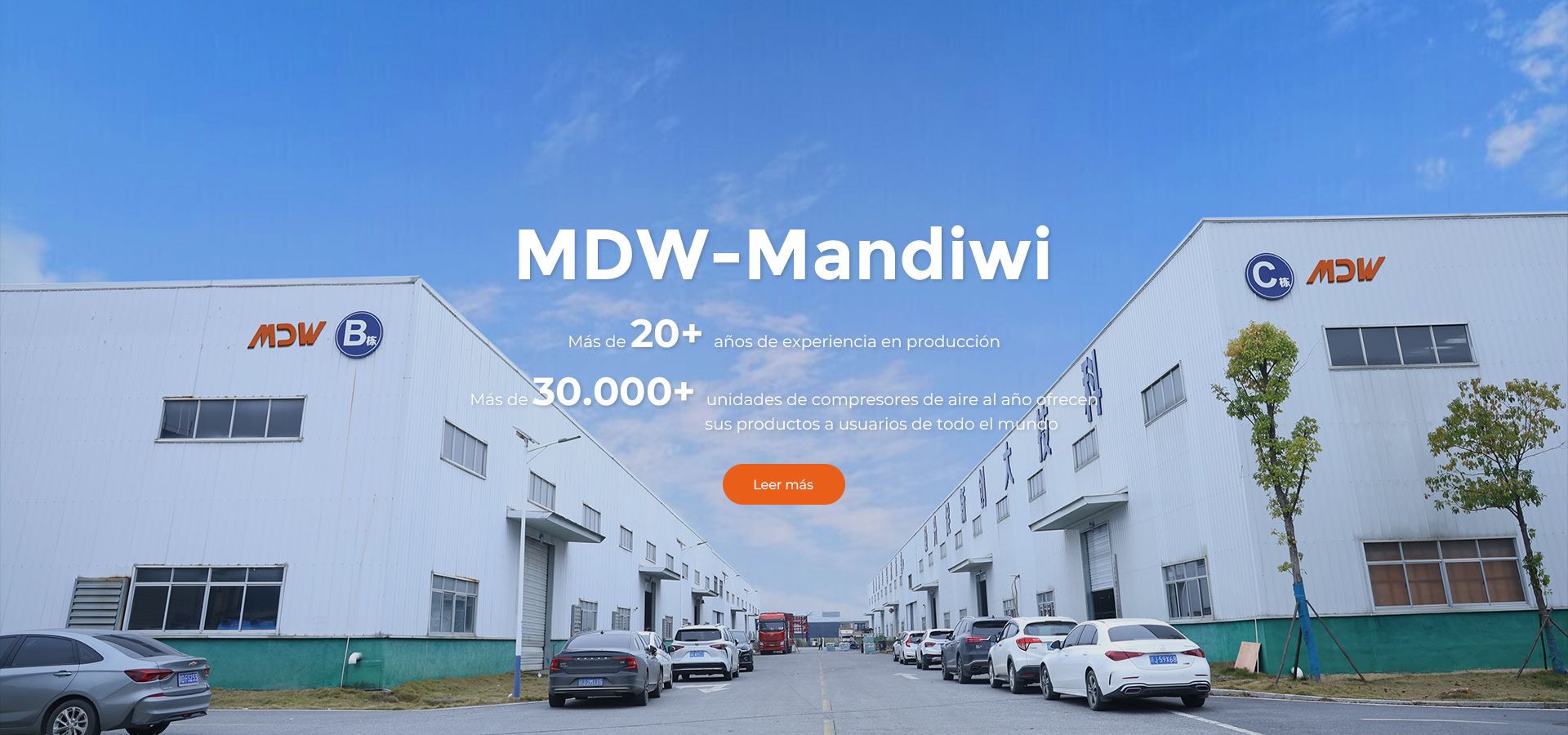 MDW-Mandiwi, con más de 20 años de experiencia en producción, proporcionamos más de 30,000 conjuntos de compresores de aire de alta calidad y confiables a usuarios globales cada año.